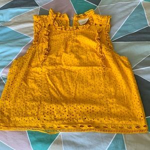 Maeve crop eyelet tank